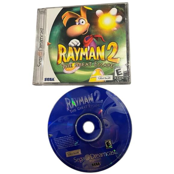 Rayman 2 The Great Escape Sega Dreamcast CIB Complete with Manual, Tested